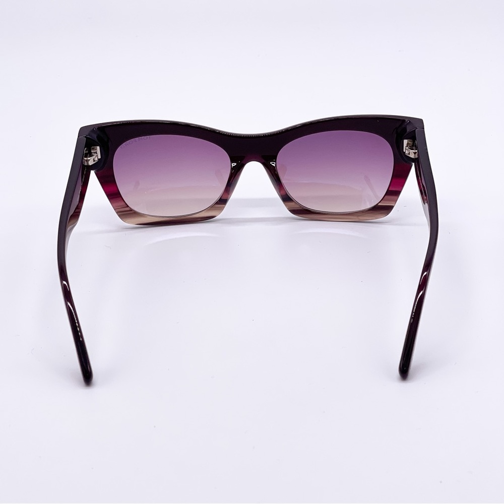 NEW TOM FORD KASIA TF459 71F WOMEN’S CAT EYE SUNGLASSES FT0459/S BURGUNDY - Picture 5 of 10